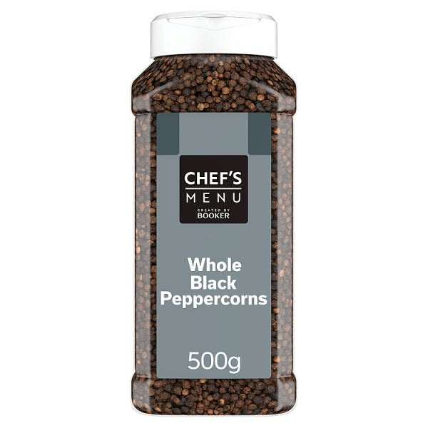 Chef's Menu Whole Black Peppercorns 500g (Pack of 6)