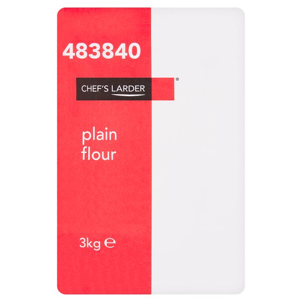 Chef's Larder Plain Flour 3kg (Pack of 4)