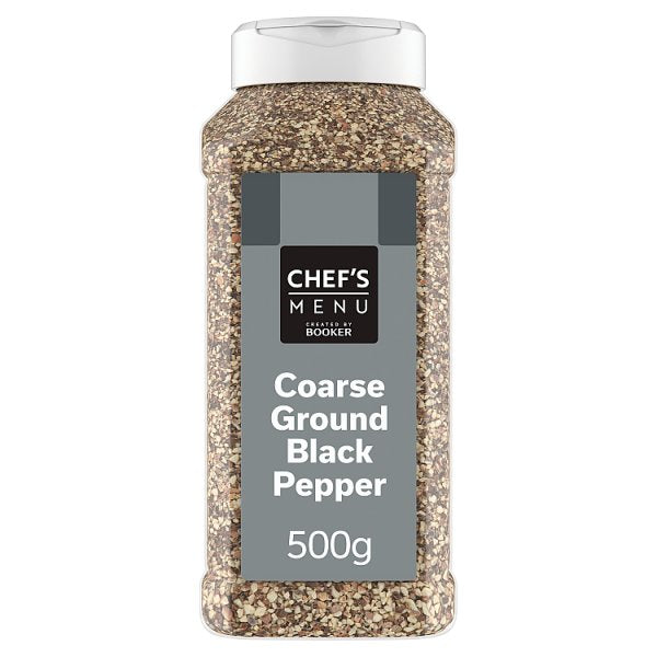 Chef's Menu Coarse Ground Black Pepper 500g (Pack of 6)