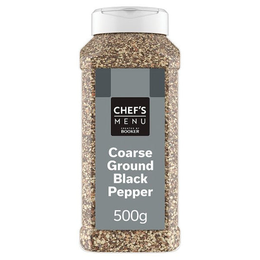 Chef's Menu Coarse Ground Black Pepper 500g (Pack of 6)
