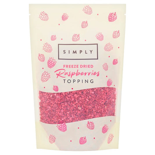 Simply Freeze Dried Raspberries Toppings 150g (Pack of 4)