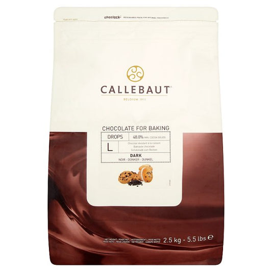 Callebaut Chocolate for Baking Drops Dark 2.5kg (Pack of 4)