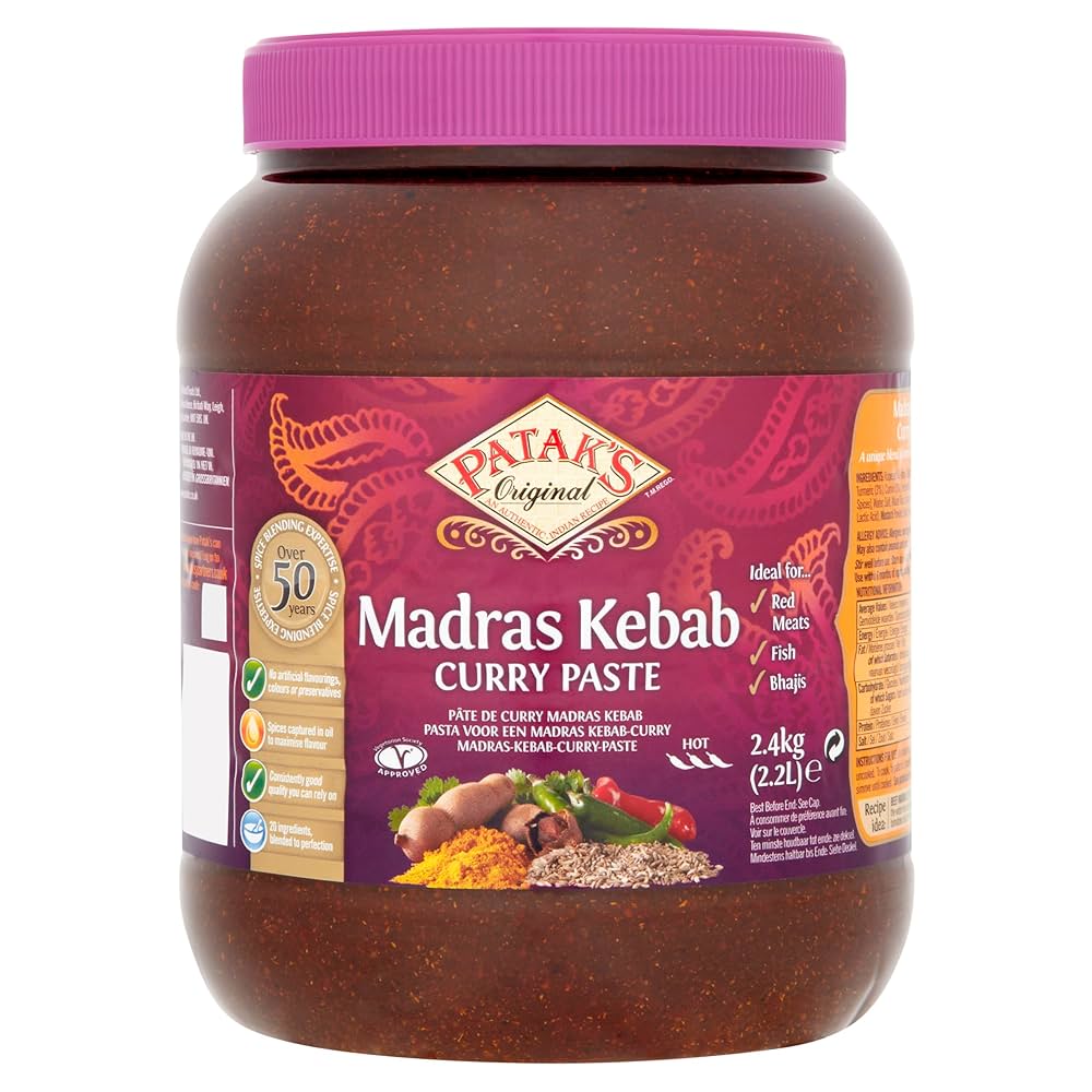 Patak's Original Madras Kebab Curry Paste 2.4kg (Pack of 2)