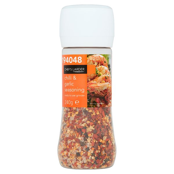 Chef's Larder Chilli & Garlic Seasoning 240g (Pack of 6)
