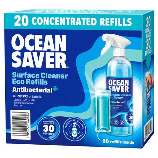 Ocean Saver Surface Cleaner Eco Refills Antibacterial 20 x 10ml (Pack of 6)