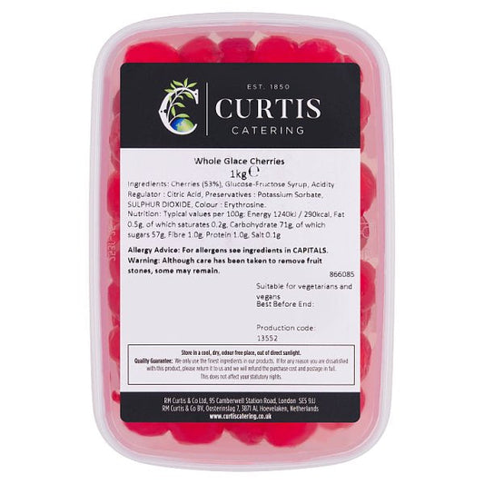 Curtis Catering Whole Glace Cherries 1kg (Pack of 6)