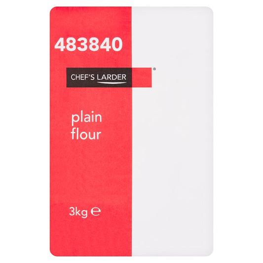 Chef's Larder Plain Flour 3kg (Pack of 4)